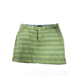 Horny Toad Skirt Green Plaid Cotton Above the Knee